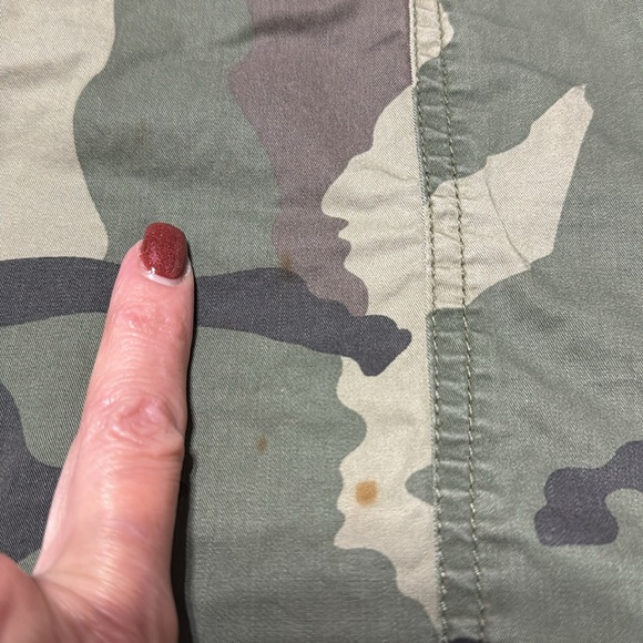 Natural Reflections Camouflage Midi Skirt Green and Brown Pockets Size 10 - Picture 9 of 15